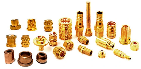 Sample parts for Glass Disc machine for Precision Parts including Precision Brass Parts, Turned Copper Parts, Brass Inserts