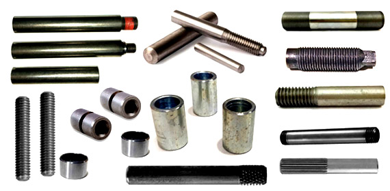Sample Parts inspected by Conveyorised Inspection and Sorting Machine including Dowels, Dowel Pins, Studs