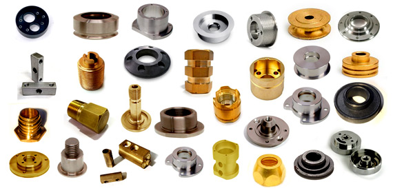 Sample parts for Glass Disc machine for Precision Parts including Precision Brass Parts, Turned Copper Parts, Brass Inserts